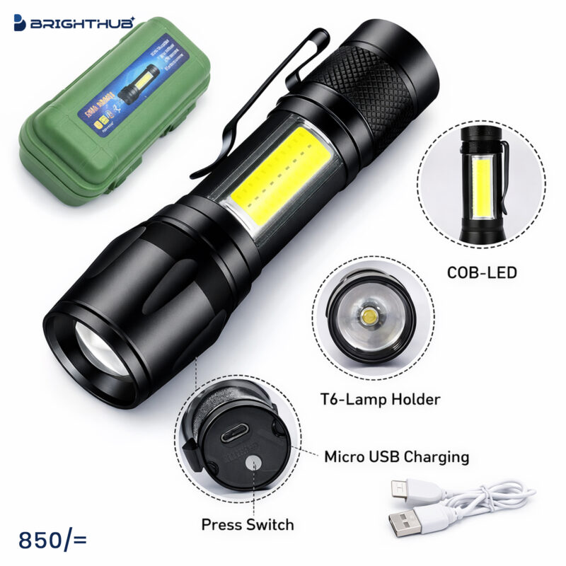 1 Rechargeable LED Torch Light | Giorelite USB Flashlight