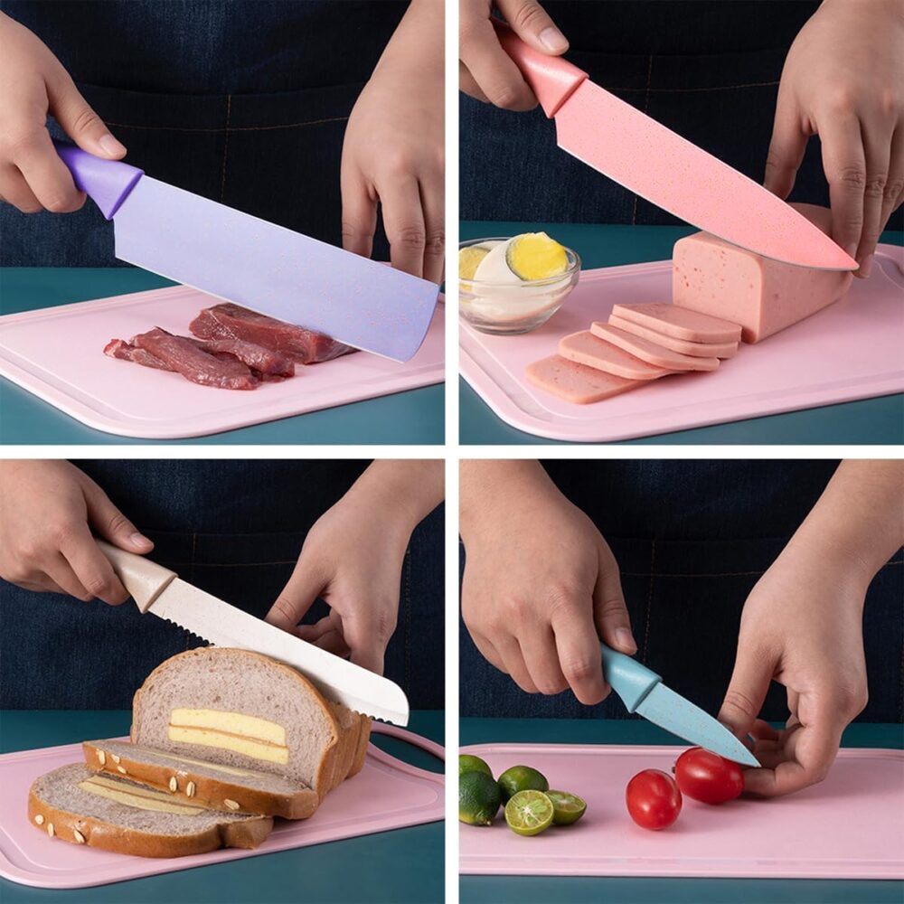 716YfOil-ZL._AC_SL1200_ Colorful Kitchen Knife Set 6 PCS | Non-Stick Stainless Steel Knives
