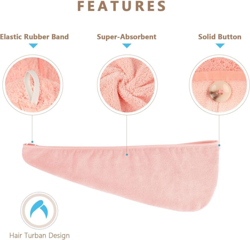 Microfiber Hair Towel Wrap – Super Absorbent & Quick Drying