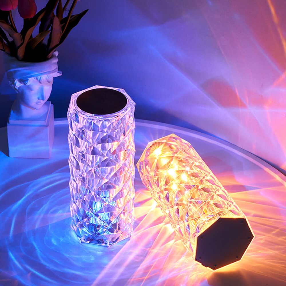 Rose Diamond Crystal Table Lamp