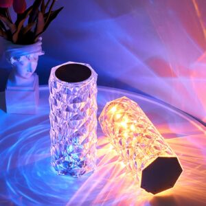 Rose Diamond Crystal Table Lamp
