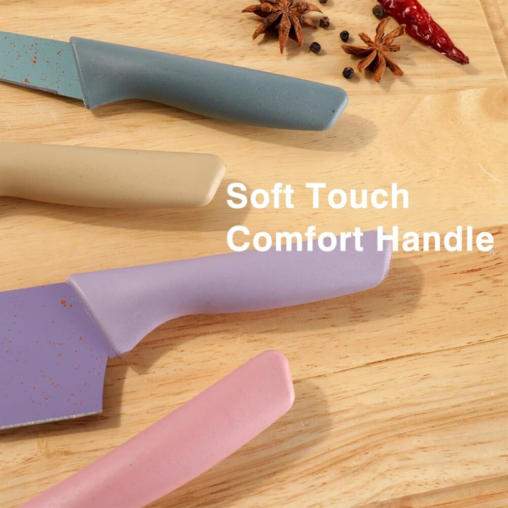81QAfPza5pL._AC_SL1500_ Colorful Kitchen Knife Set 6 PCS | Non-Stick Stainless Steel Knives