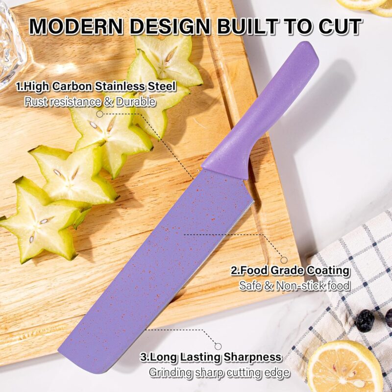 91us2l1138L._AC_SL1500_ Colorful Kitchen Knife Set 6 PCS | Non-Stick Stainless Steel Knives