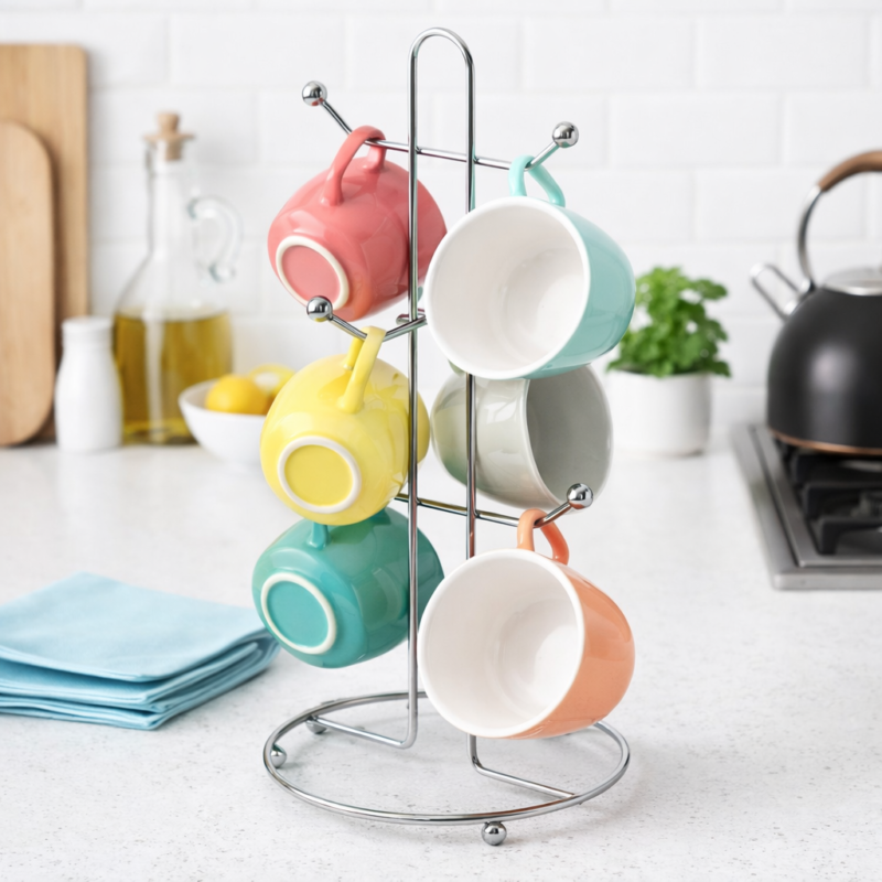 space saving mug holder rack