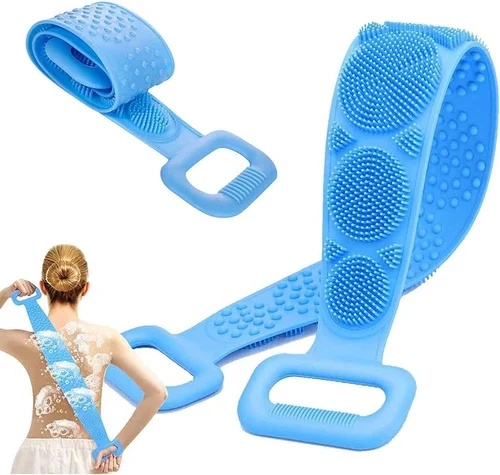 Silica gel Bath brush Towel 2 silicone back scrubber