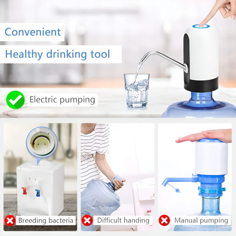 1 Pcs Electric Water Dispenser – USB Rechargeable Pump for Bottles