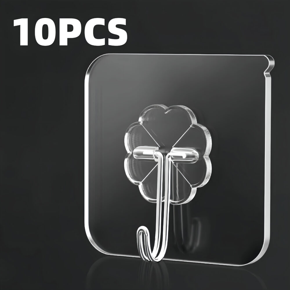 Web_Photo_Editor - 2026-01-13T113706.407 Adhesive Wall Hooks – 10-Pcs Waterproof, Nail-Free, Heavy-Duty Holders