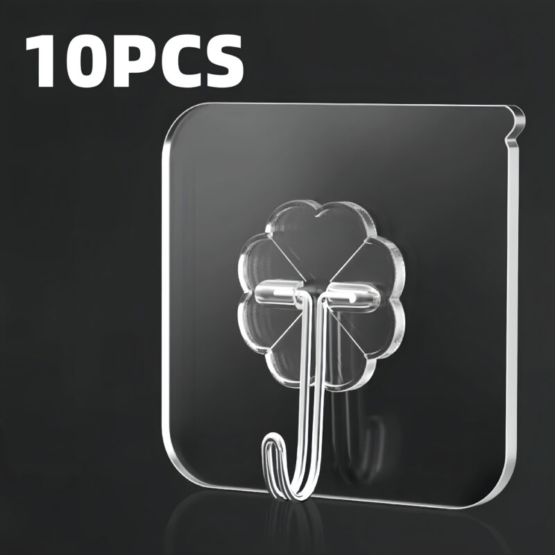 Web_Photo_Editor - 2026-01-13T113706.407 Adhesive Wall Hooks – 10-Pcs Waterproof, Nail-Free, Heavy-Duty Holders