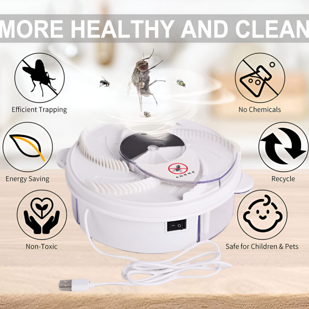 Web_Photo_Editor - 2026-01-17T151110.421 1 Pcs Electric Fly Trap – Rotating Insect Catcher