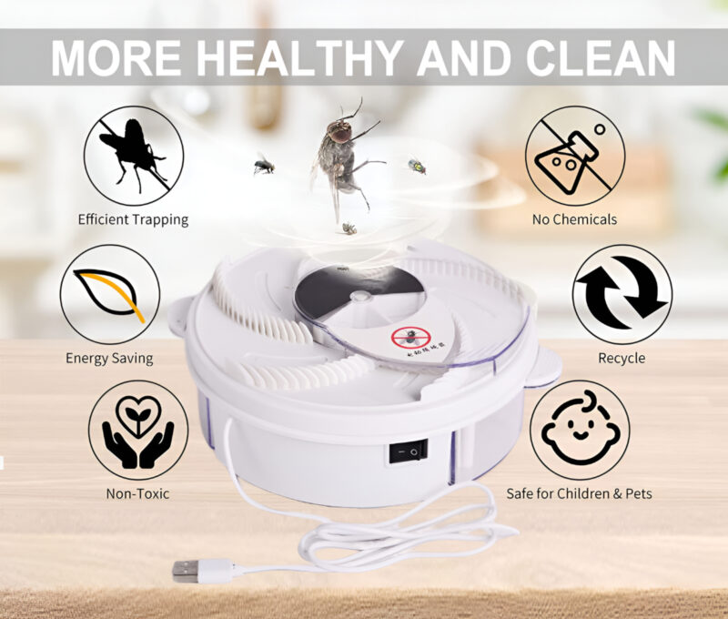 Web_Photo_Editor - 2026-01-17T151110.421 1 Pcs Electric Fly Trap – Rotating Insect Catcher