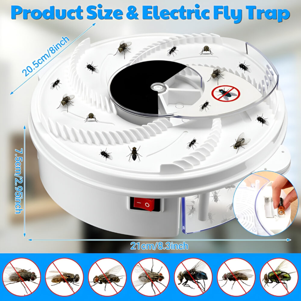 Web_Photo_Editor - 2026-01-17T151204.790 1 Pcs Electric Fly Trap – Rotating Insect Catcher