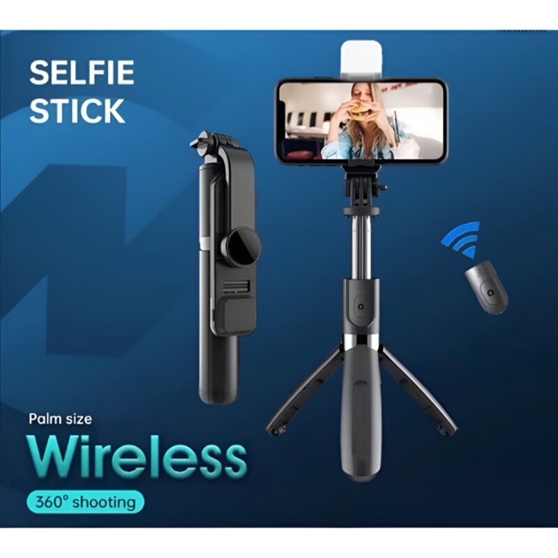 Web_Photo_Editor (23) 1 Pcs Selfie stick tripod with LED Light & Wireless Remote