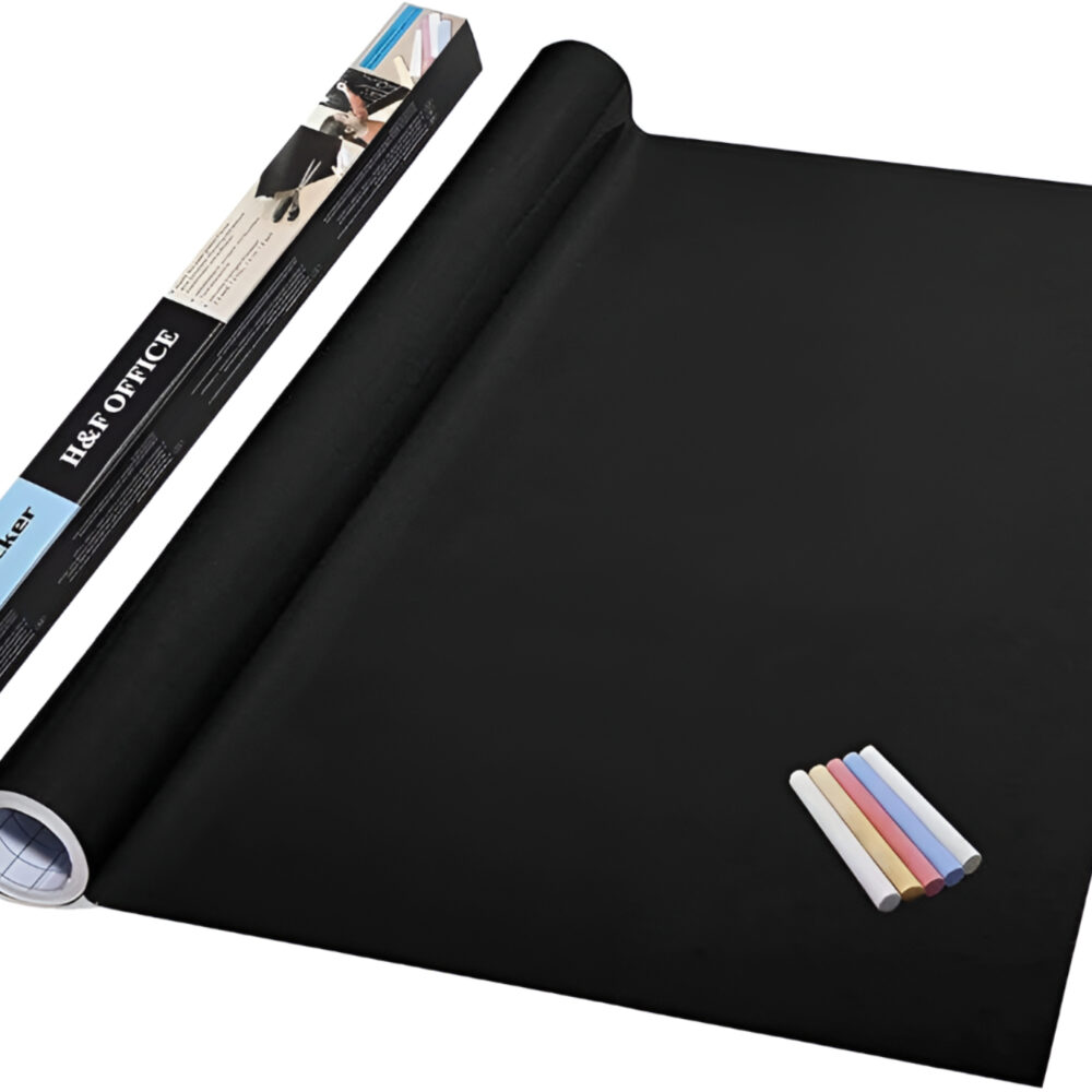 1 pcs Chalkboard Sticker Roll – 2m x 60cm with 5 chalks Reusable Writable Vinyl Sheet