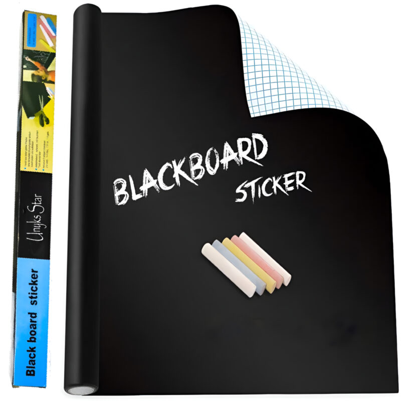 1 pcs Chalkboard Sticker Roll – 2m x 60cm with 5 chalks Reusable Writable Vinyl Sheet