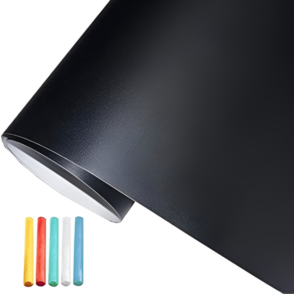 1 pcs Chalkboard Sticker Roll – 2m x 60cm with 5 chalks Reusable Writable Vinyl Sheet