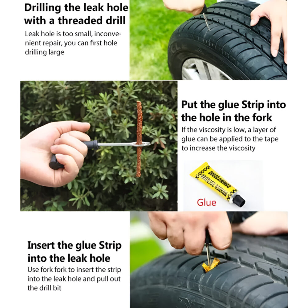 Web_Photo_Editor (48) 1 set Tubeless Tire Repair Kit – Emergency Puncture Plug Set for Cars & Bikes