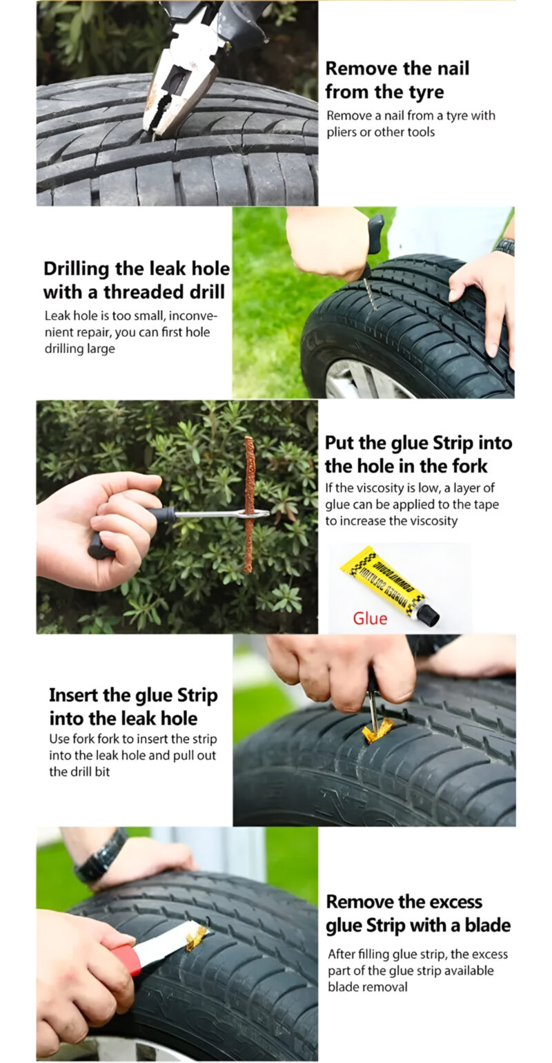 Web_Photo_Editor (48) 1 set Tubeless Tire Repair Kit – Emergency Puncture Plug Set for Cars & Bikes