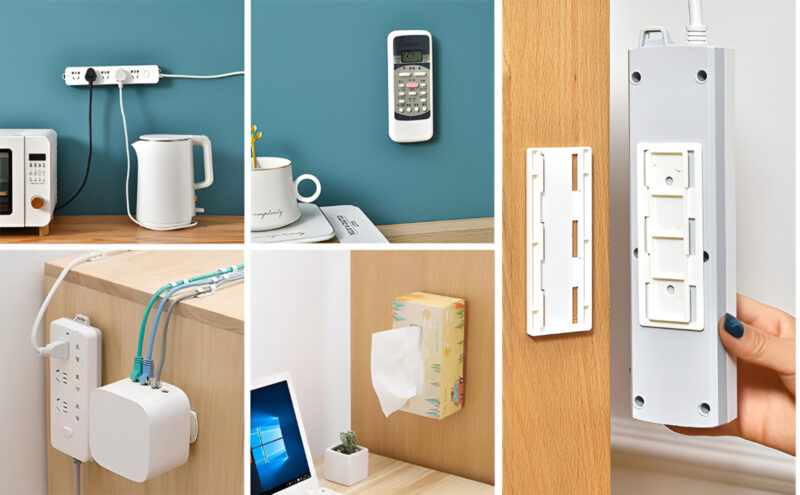 Web_Photo_Editor (90) 1 Pcs Power Strip Holder – Adhesive Bracket Set