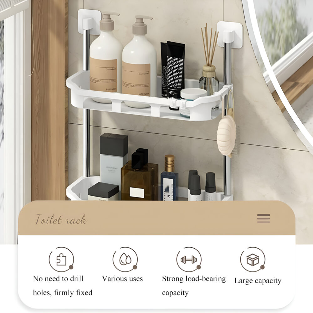 bathroom organizer (2) 3-Tier Toilet tank bathroom shelf