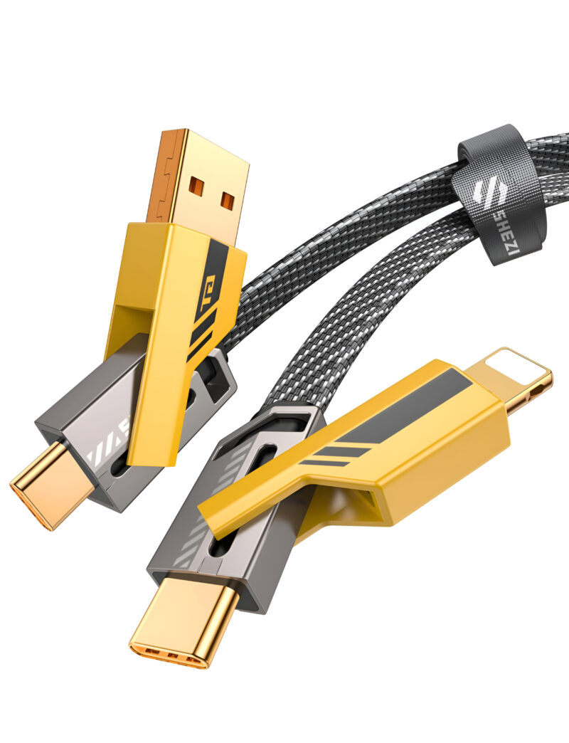 -in-1 Fast Charging Cable – USB-C, Lightning, Micro USB, USB-A