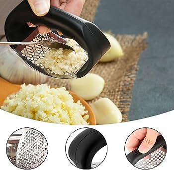 garlic Chopper Manual Garlic Press – Stainless Steel (1pc)