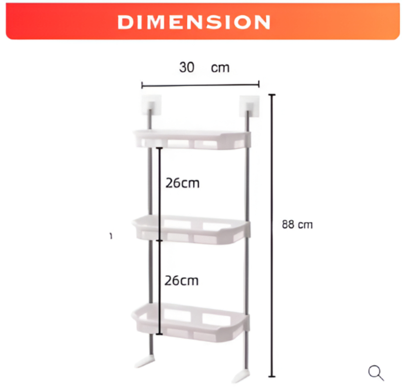 space-saving storage 3-Tier Toilet tank bathroom shelf
